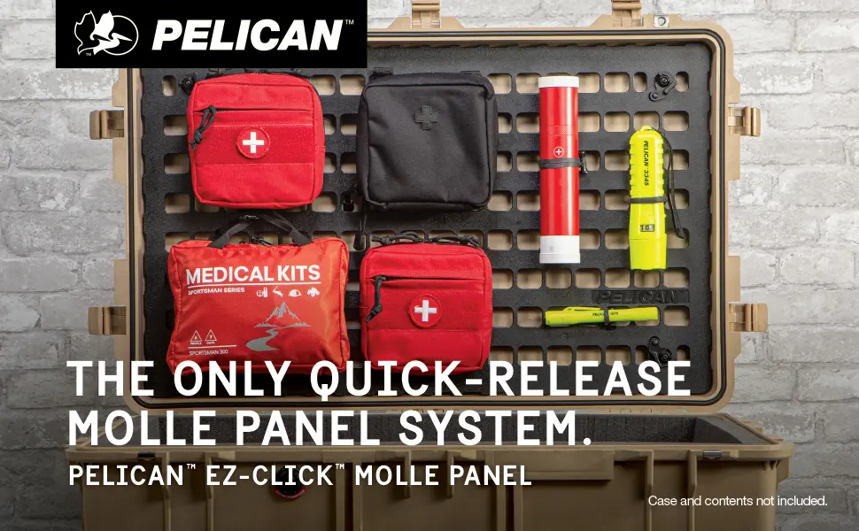 Pelican 1650 Case Molle Panel,016500-5200-110 1650 Molle Panel - Pelican EZ-Click Molle Panel