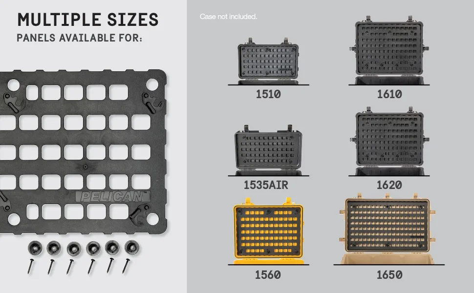 Pelican 1650 Case Molle Panel,016500-5200-110 1650 Molle Panel - Pelican EZ-Click Molle Panel Multiple Sizes