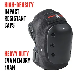 Triple Eight KP Pro Professional Skateboarding Knee Pad Set (Pair) X-Large - Knee Pad