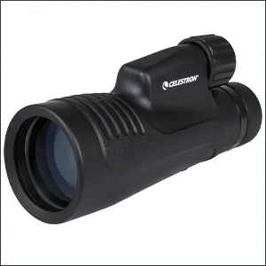 Celestron  Outland X 10x50 Monocular  Outdoor and Birding Monocular  Fully Multi-Coated Optics and BaK-4 Prisms  Bonus Smartphone Adapter and Bluetooth Remote Included - Powerful, easy-to-use monocular