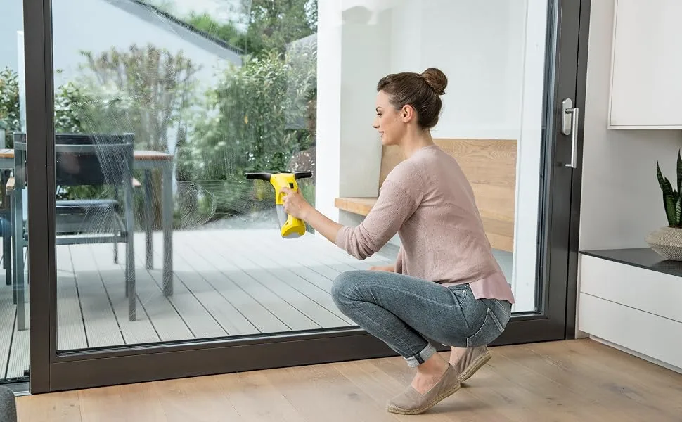 Karcher WV 1 Plus Window Vacuum Squeegee - For Showers, Mirrors, Glass, & Countertops - 10 in. Squeegee Blade - Karcher Window Vac