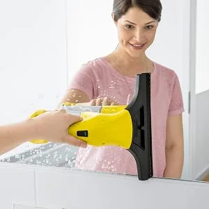 Karcher WV 1 Plus Window Vacuum Squeegee - For Showers, Mirrors, Glass, & Countertops - 10 in. Squeegee Blade - WV 1 Plus compact size