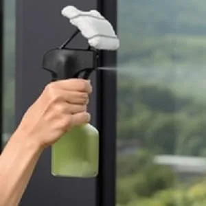 Karcher WV 1 Plus Window Vacuum Squeegee - For Showers, Mirrors, Glass, & Countertops - 10 in. Squeegee Blade - WV 1 Plus Spray Bottle