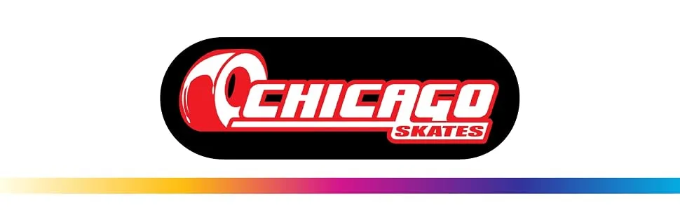 CHICAGO SKATES Men's Classic Roller Skates - Premium Black Quad Rink Skates 10 - Chicago Skates