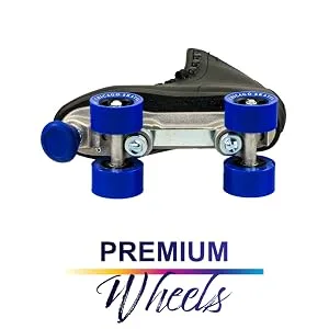 CHICAGO SKATES Men's Classic Roller Skates - Premium Black Quad Rink Skates 10 - Premium Wheels