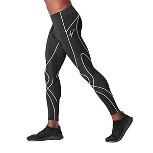 CW-X Men's Stabilyx Joint Support Compression Tights Medium Black/Grey/Blue - stabilyx men