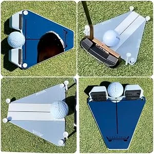Flight Deck Putting-KIT - 3 in 1 Golf Putting Training Aid Includes: Tour Impact Trainer and Duo Mirror/Start Line Trainer, Impact, Putter Alignment, Eyeline Training, Outdoor Use ONLY, USA - Flight Deck Putting KIT