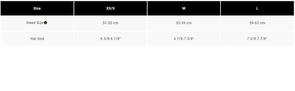Fox Racing Flight Pro Bicycle Helmet Medium Black - Flight Sizing Chart