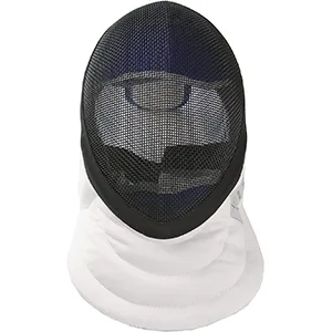 LEONARK Fencing Epee Mask Hema Helmet CE 350N Certified National Grade Masque - Fencing Protective Gear Black Large - epee mask black