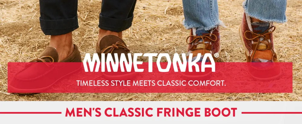 Minnetonka Men's Classic Fringe Moccasin Boot 12 Softsole Brown - minnetonka classic fringe boot men