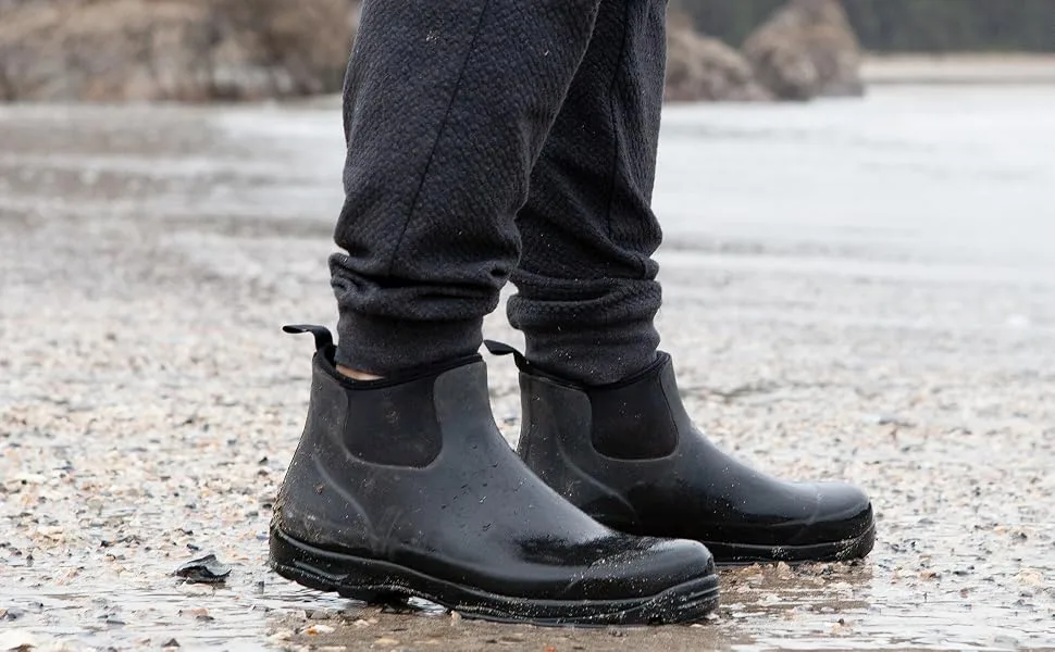 Pemberton Waterproof Boots for Men (Slip On) Rain Boots for Men Black 11 - rainboot for men