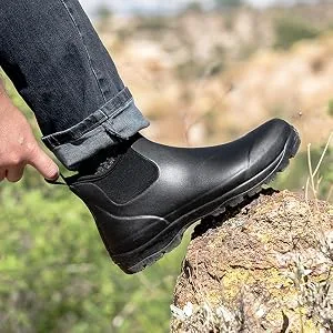 Pemberton Waterproof Boots for Men (Slip On) Rain Boots for Men Black 11 - waterproof boots for men