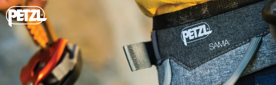 Petzl SAMA Unisex Harness - Rock Climbing Harness for the Gym, Crag, or Multi-Pitch Routes - Grey - S - SAMA_MAIN_V1R0
