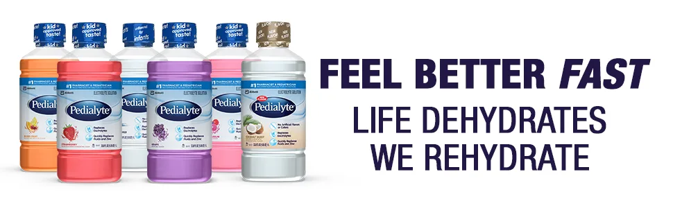 Pedialyte Electrolyte Solution, Coconut Burst, Hydration Drink, 4 bottles, 1 liter each - product information 1