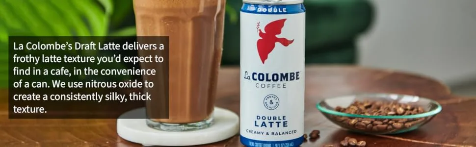 La Colombe Double Shot Draft Latte - 9 Fluid Ounce, 16 Count - Cold-Pressed Espresso and Frothed Milk - Made With Real Ingredients - Grab And Go Coffee - La Colombe, Double Latte, Coffee