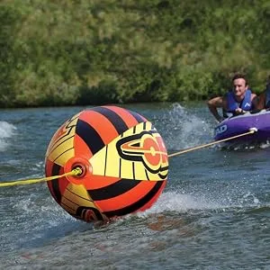 Airhead Orb, Towable Tube Rope Performance Ball, Multiple Color Options Available Orange/Yellow - product information 2