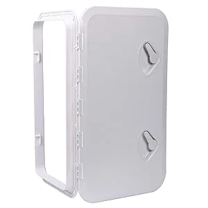 Amarine Made Marine Deck Hatch Boat Deck Hatch Access Hatch & Lid 24" X 14" - White/Black - Amarine-made Marine Deck Hatch Boat Deck Hatch Access Hatch & Lid 24