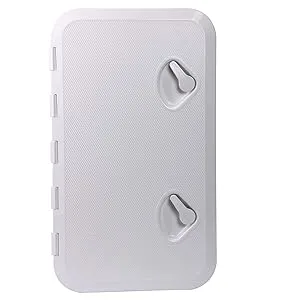 Amarine Made Marine Deck Hatch Boat Deck Hatch Access Hatch & Lid 24" X 14" - White/Black - Amarine-made Marine Deck Hatch Boat Deck Hatch Access Hatch & Lid 24