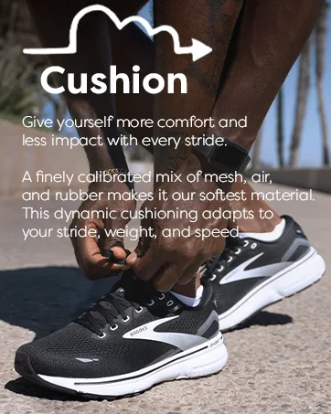 Brooks Mens Launch GTS 9 Supportive Running Shoe Black/White 12 - cushion
