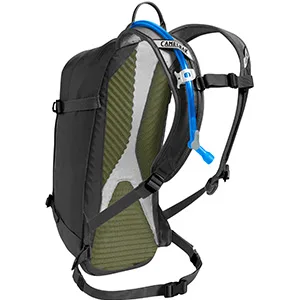 CamelBak Lobo Bike Hydration Backpack - Helmet Carry - Magnetic Tube Trap - 100 oz 100 oz Kelp/Black - camelbak, air director panel, ventilation, hydration pack, cycling hydration backpack, bike backpack