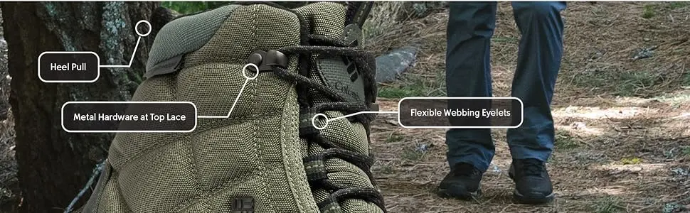 Columbia Men's Firecamp Boot Hiking Shoe 10.5 Titanium Grey Steel/Graphite - Tough Insulated winter boot