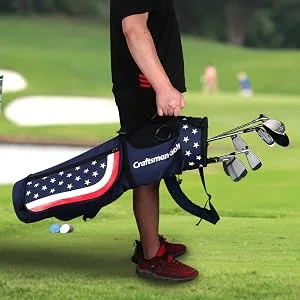 Craftsman Golf Star and Stripes Red White Blue Lightweight Easy Carry Shoulder Sunday Range Golf Bag - product information 16