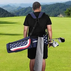 Craftsman Golf Star and Stripes Red White Blue Lightweight Easy Carry Shoulder Sunday Range Golf Bag - product information 17