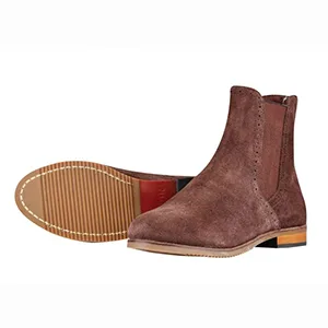 Dublin Kalmar Sd Paddock Boots 8 Stone - Image of the bottom of one boot and a three quarter front view of the other on white field