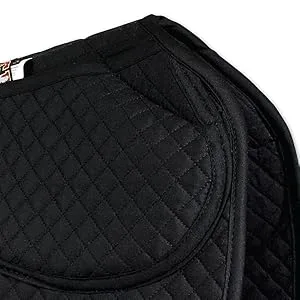 ECP All Purpose Diamond Quilted Therapeutic Contoured Correction Support Western Saddle Pad with Adjustable Memory Foam Black - ECP All Purpose Diamond Quilted Therapeutic Contoured Correction Support Western Saddle Pad