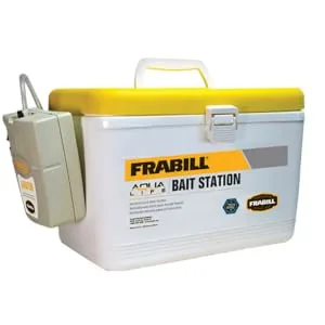 Frabill Bait Box with Aerator | Live Bait Storage Cooler with Portable Aerator | 8-Quart Capacity - product information 2