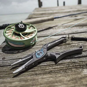 GERBER Magniplier Locking Ergonomic Fishing Pliers with Replaceable Jaw Tips & Carbide Cutters Plus Sheath & Lanyard Salt Water - Cyan - Magniplier