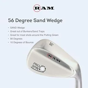Ram Golf Pro Spin 3 Wedge Set - 52 Gap, 56 Sand, 60 Lob Wedges - Mens Right Hand Alloy Steel Regular - product information 4