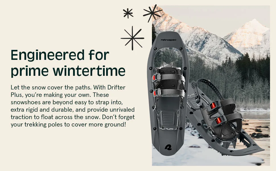 Retrospec Drifter Plus Backcountry and Mountaineering Show Shoes 25" - Retrospec Drifter Plus Snowshoes