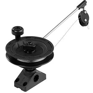 Scotty #1073DP Laketroller Manual Downrigger, Post Mount, Display Packed BLACK, Small - product information 1