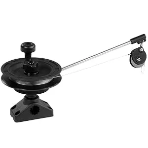 Scotty #1073DP Laketroller Manual Downrigger, Post Mount, Display Packed BLACK, Small - product information 3
