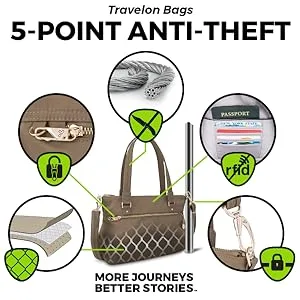 Travelon Anti Theft Classic Backpack, Midnight - 2023 5-Point Anti-Theft