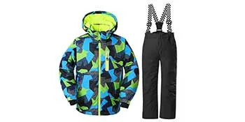 WOWULOVELY Boy's Ski Jacket and Pants Snow Insulated Suit Windproof & Waterproof Fybkz 8 - boys snowsuits