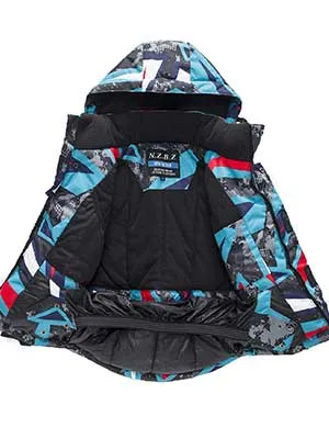 WOWULOVELY Boy's Ski Jacket and Pants Snow Insulated Suit Windproof & Waterproof Fybkz 8 - details