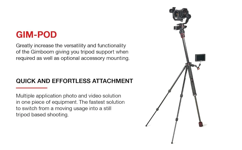 Manfrotto GIM-Pod 3-Section Accesssory Leg Set for Gimboom, Black - Manfrotto MOVE GIM-POD