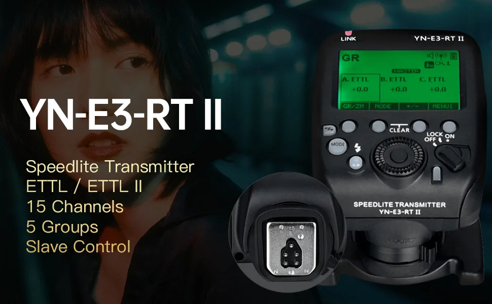 YONGNUO Trigger Flash Trigger YN-E3-RT II E3-RT II E3RT II TTL Flash Speedlite Wireless Transmitter, for Canon ST-E3-RT, 600EX-RT(II), YONGNUO YN968EX-RT, YN600EX-RT(II), YN686EX-RT, YNE3-RX - product information 2