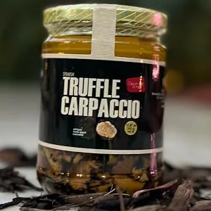 Gourmet Black Truffle Carpaccio - Thin Shaved Black Truffle Slices Dipped in Extra Virgin Olive (12.8 Oz) - Truffle Carpaccio 02