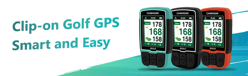 CANMORE HG200 Golf GPS - Water Resistant Full Color 2-Inch Display with 40,000+ Essential Golf Course Data and Score Sheet - Free Courses Worldwide and Growing (Black) - product information 1