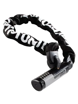 Kryptonite Kryptolok 990 9.5mm Combo Chain Bicycle Lock,Black - product information 1