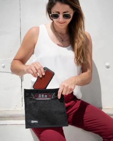 Mission Darkness Dry Shield Faraday Tote 15L // Waterproof Dry Bag for Electronic Device Security & Transport // Signal Blocking, Anti-Tracking, EMP Shield, Data Privacy for Phones, Tablets, Laptops - mission darkness non-window faraday bag for phones signal blocking pouch