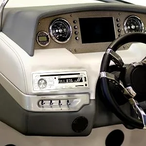 Pyle Marine Stereo Receiver Speaker Kit - In-Dash LCD Digital Console Built-in Bluetooth & Microphone 6.5 Waterproof Speakers (2) w/ MP3/USB/SD/AUX/FM Radio Reader & Remote Control - Pyle PLCDBT65MRW Marine Receiver Speaker Kit - product information 3
