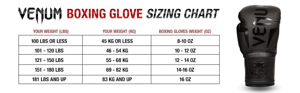 Venum Elite Boxing Gloves Matte/Black 16oz - product information 7