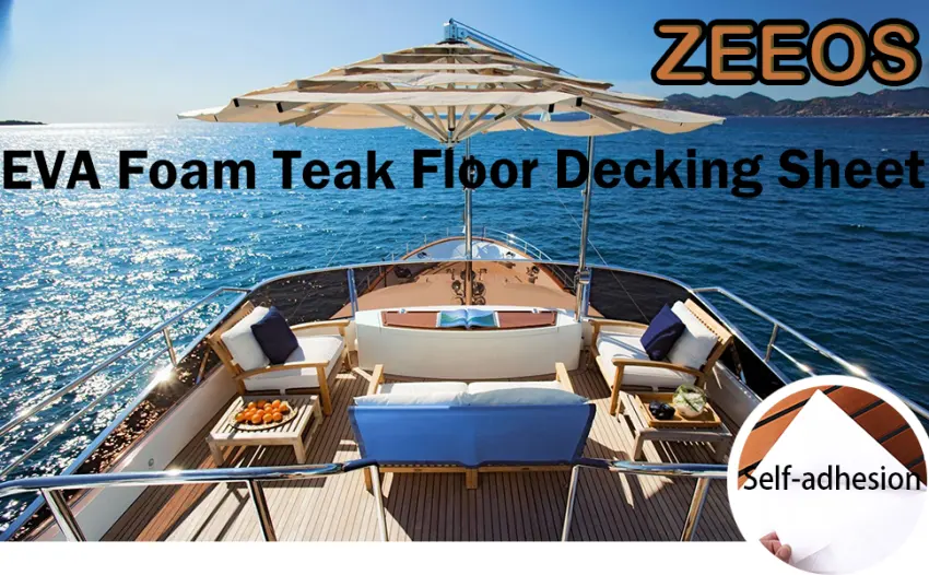 Zeeos EVA Foam Teak Floor Decking Sheet (94.5''x36'') Teak Black - product information 1
