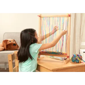 Melissa & Doug Wooden Multi-Craft Weaving Loom: Extra-Large Frame (22.75 x 16.5 inches) - image
