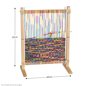 Melissa & Doug Wooden Multi-Craft Weaving Loom: Extra-Large Frame (22.75 x 16.5 inches) - image