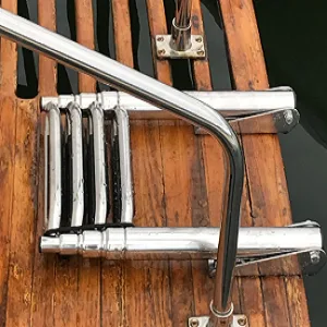 Amarine Made 4 Step Stainless Steel Telescoping Boat Ladder Swim Step - Boat Ladder